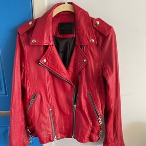 Leather moto jacket